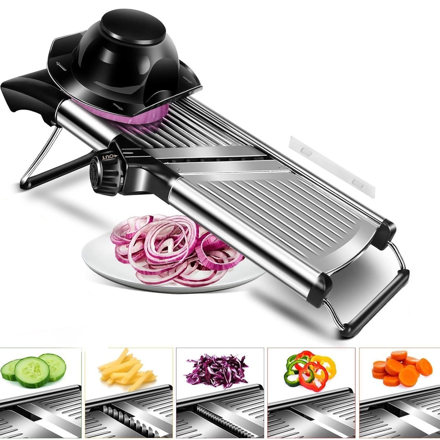 All-in-One Kitchen Slicer & Mandoline with Safety Gloves