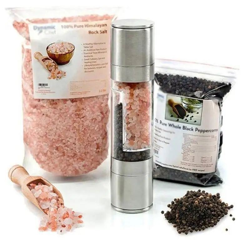 2-in-1 Salt & Pepper Adjustable Grinder