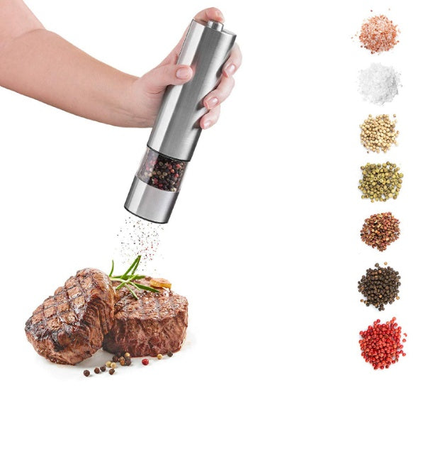 Electric Salt & Pepper Grinder — One-Touch, Adjustable Grinding