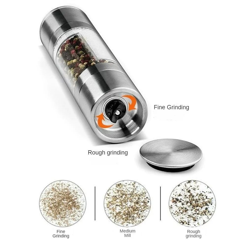 2-in-1 Salt & Pepper Adjustable Grinder