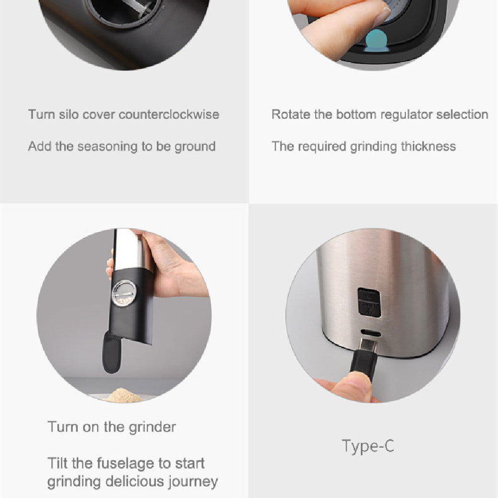 Rechargeable Ceramic Electric Spice Grinder — Easy Seasoning