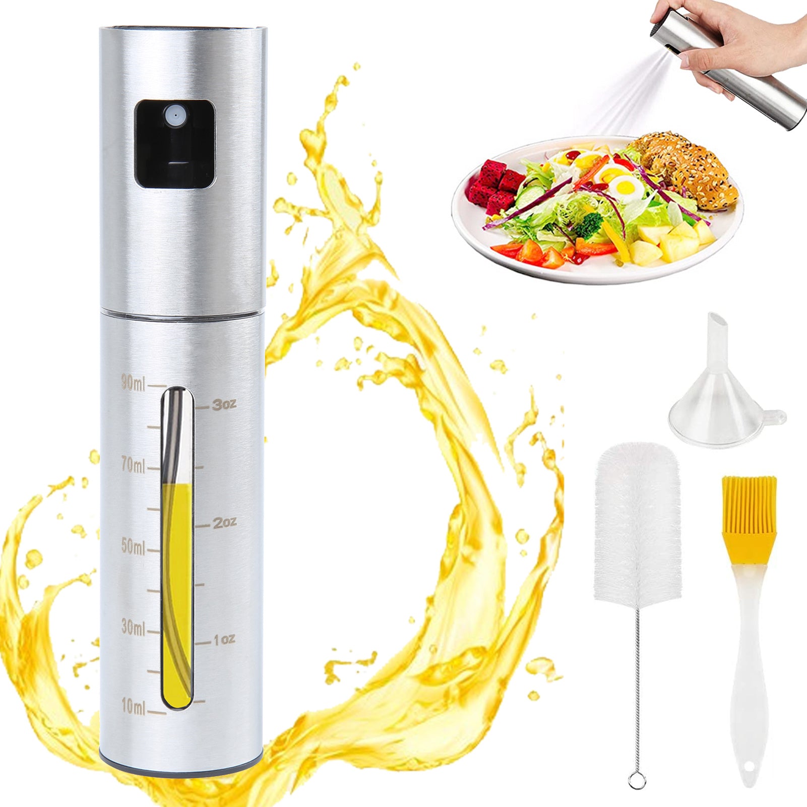 Stainless Steel Oil Mister for Healthy Cooking - 100ml