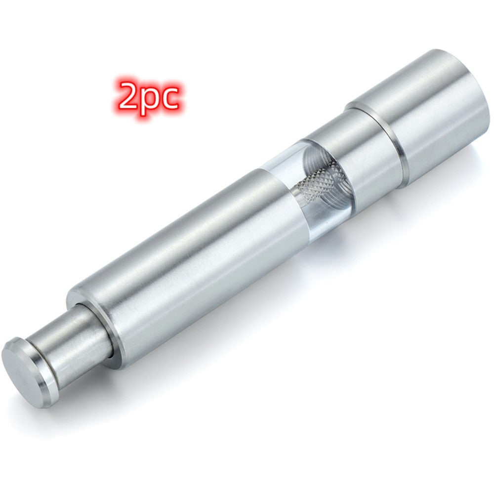 Thumb‑Press Black Pepper Grinder – Stainless Steel 201