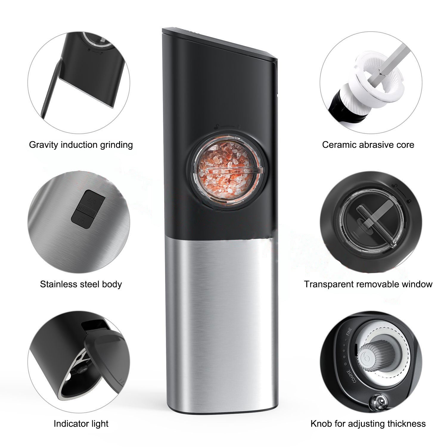 Rechargeable Ceramic Electric Spice Grinder — Easy Seasoning